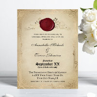 Medieval Parchment and Wax Seal Fairytale Wedding