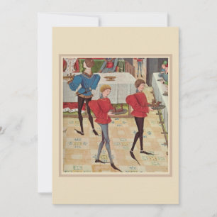 Medieval Party Celebration Flat Note Card
