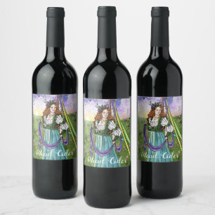 Medieval Peasant Maypole Cider Wine Label