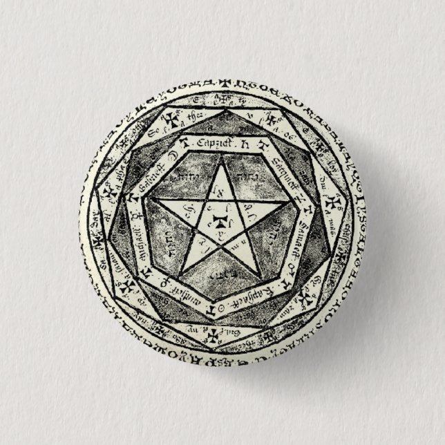 Medieval pentagram button (Front)