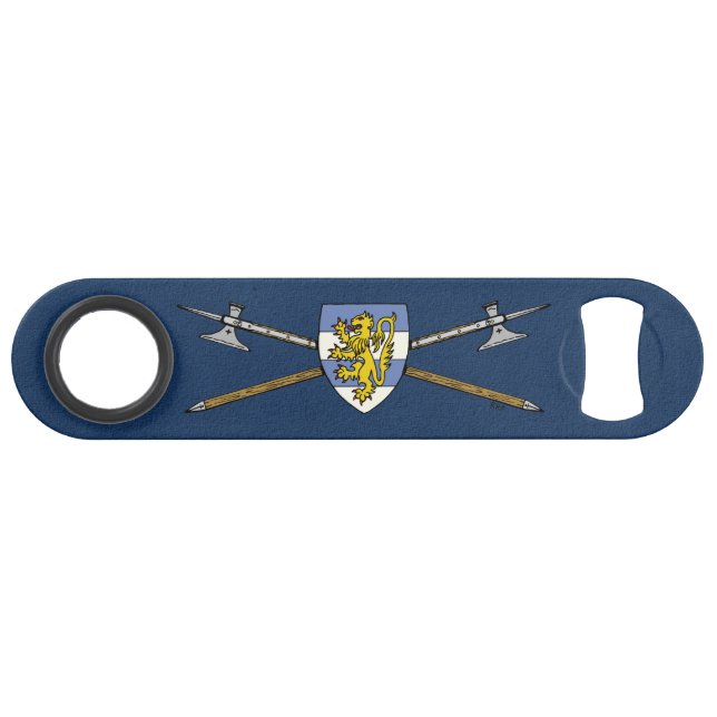 Medieval Poleaxes and Shield Bar Key (Front (Horizontal))