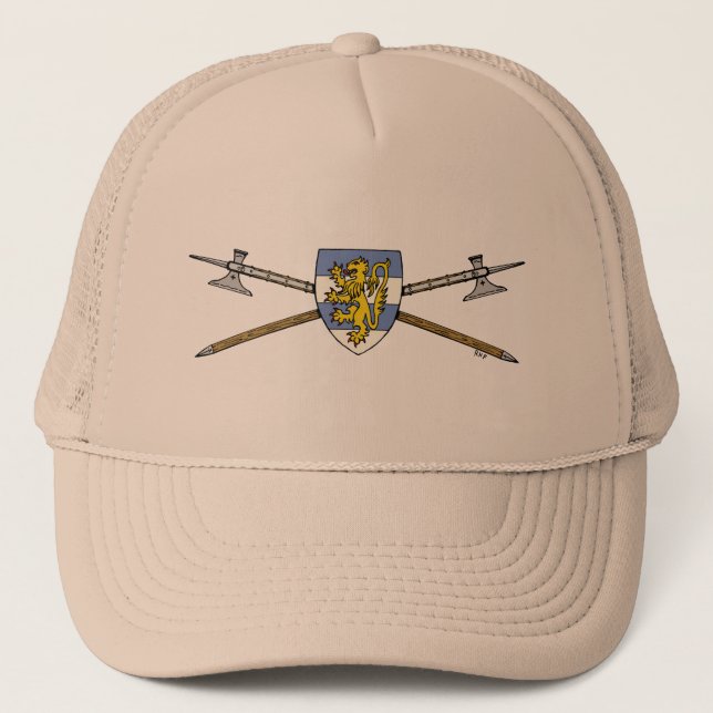 Medieval Poleaxes and Shield Trucker Hat (Front)