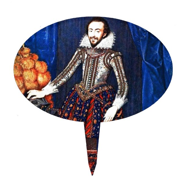 Medieval Portrait Cake Topper (Front)