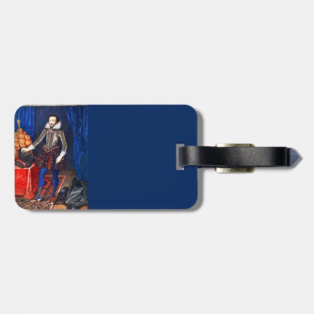 Medieval Portrait Luggage Tag (Back Horizontal)