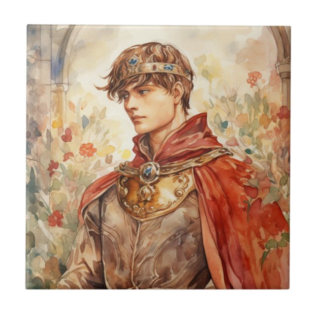 Medieval Prince Ceramic Tile (Front)