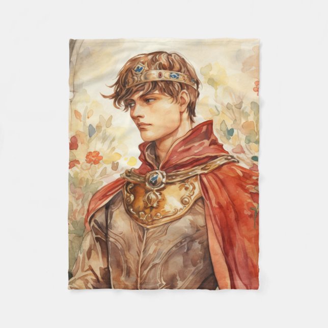 Medieval Prince Fleece Blanket (Front)