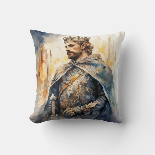 Medieval Prince Throw Pillow (Front)