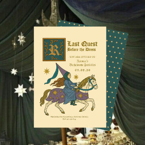 Medieval Princess “Last Quest Bachelorette Invitation
