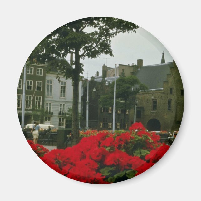 Medieval Prison In The Hague flowers Magnet (Front)
