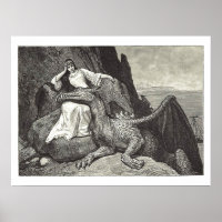 Medieval Queen and Her Pet Dragon