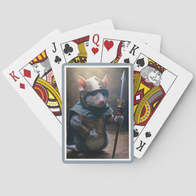 Medieval Rat with Spear Playing Cards (Back)