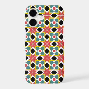 Medieval Red Green Black Saltire Cross Pattern iPhone 17 Case