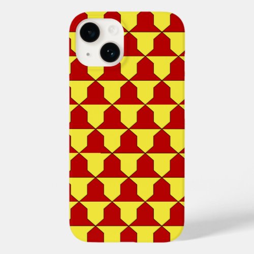 Medieval Red Yellow Ferrer Derby Heraldic Pattern  Case_Mate iPhone 14 Case
