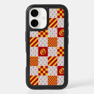 Medieval Red Yellow Gray Magical Fantasy Heraldic iPhone 16 Case