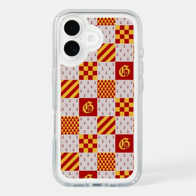 Medieval Red Yellow Gray Magical Fantasy Heraldic Speck iPhone Case (Front)