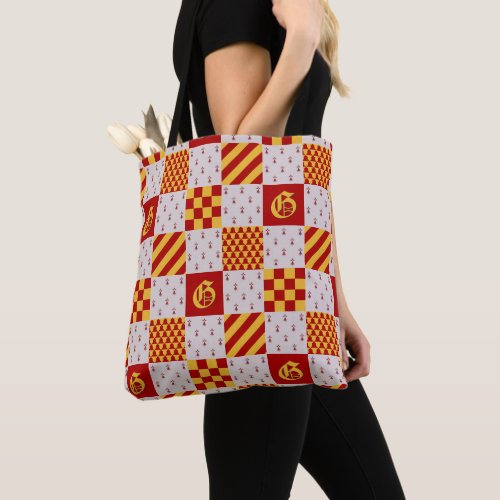 Medieval Red Yellow Magical Fantasy Heraldic Tote Bag