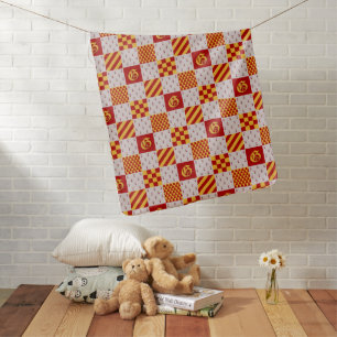 Medieval Red Yellow Vair Ermine Heraldic Pattern Baby Blanket