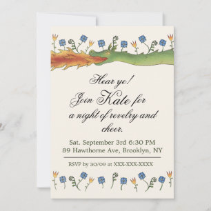 Medieval Ren Faire  dragon Invitation