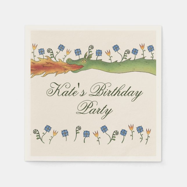 Medieval Ren Faire dragon Napkins (Front)