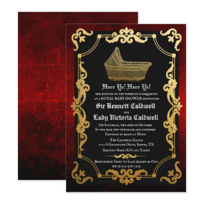 Medieval Renaissance Baby Shower Invitation
