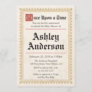 Medieval Renaissance Baby Shower Invitation