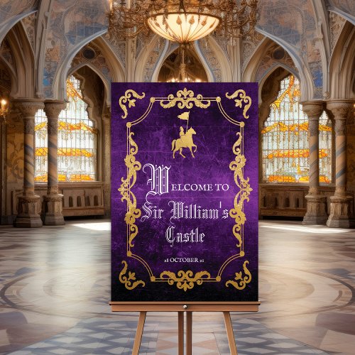 Medieval Renaissance Foam Board Welcome Sign