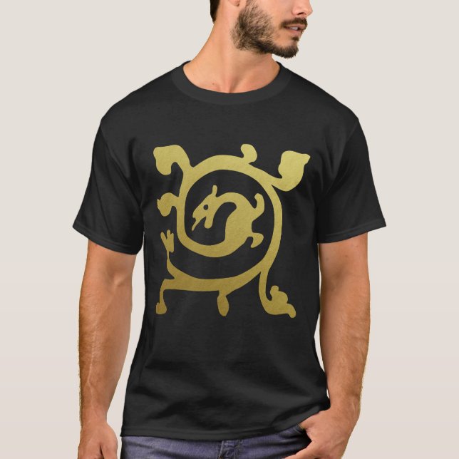 Medieval Renaissance Herald Dragon Metallic  T-Shirt (Front)