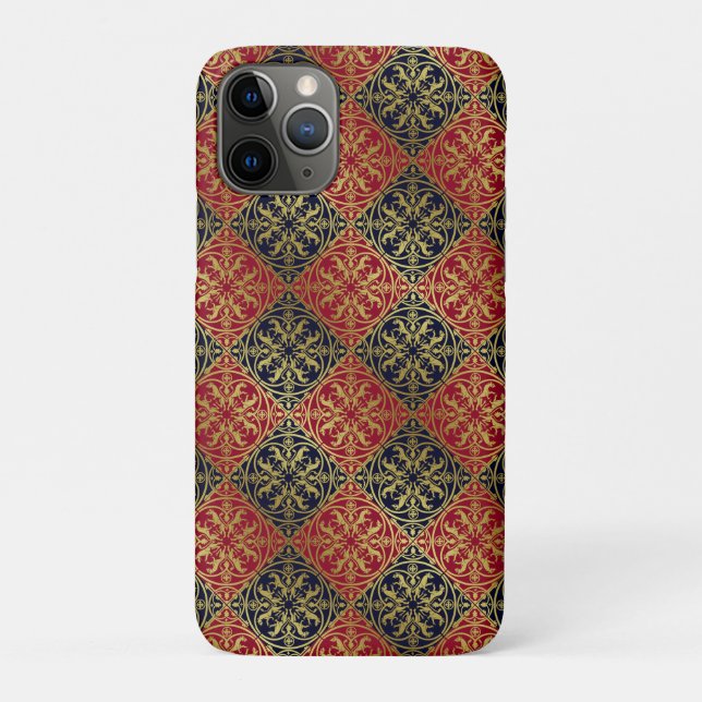 Medieval Renaissance Herald Lion Leopard Metallic  Case-Mate iPhone Case (Back)