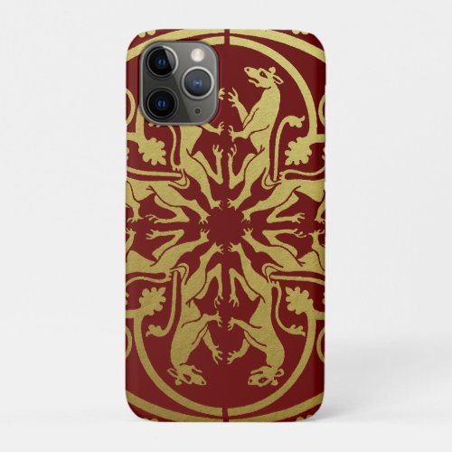 Medieval Renaissance Herald Lion Leopard Metallic  iPhone 11 Pro Case