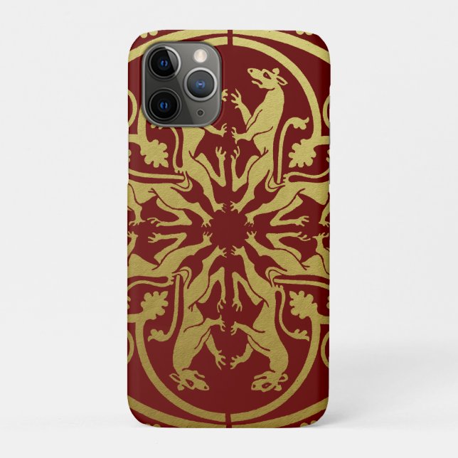 Medieval Renaissance Herald Lion Leopard Metallic  Case-Mate iPhone Case (Back)