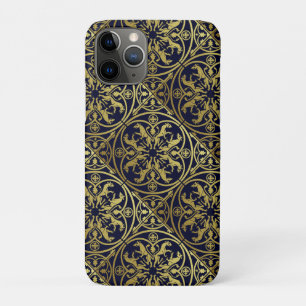 Medieval Renaissance Herald Lion Leopard Metallic  iPhone 11 Pro Case