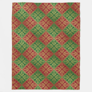 Medieval Renaissance Herald Lion Leopard Metallic Fleece Blanket