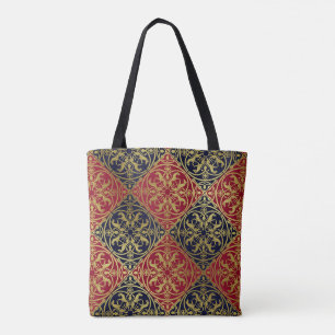 Medieval Renaissance Herald Lion Leopard Metallic  Tote Bag