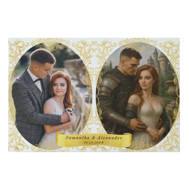 Medieval Renaissance Knight Renfaire Custom Photo Faux Canvas Print (Front)