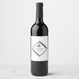 Medieval Renaissance Knight Renfaire W Baby Shower Wine Label