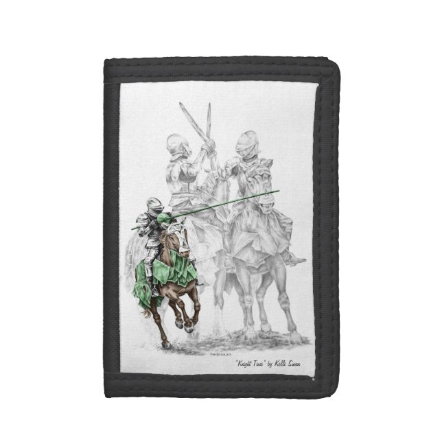 Medieval Renaissance Knights Tri-fold Wallet (Front Vertical)