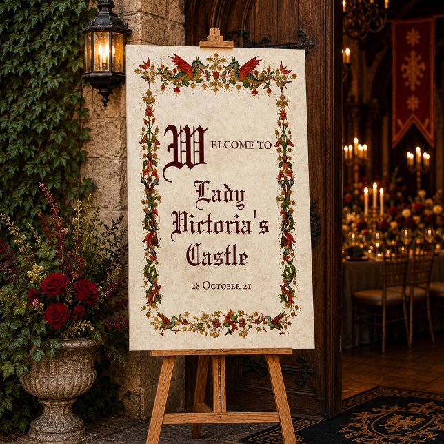 Medieval Renaissance Middle Ages Welcome Sign  (Creator Uploaded)