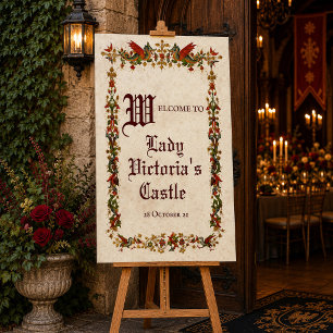 Medieval Renaissance Middle Ages Welcome Sign