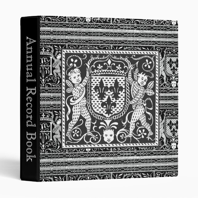 Medieval Renaissance Pageantry Elegant Pattern Binder (Front/Spine)