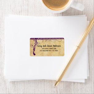 Medieval Renaissance Plum Large Shipping Labels