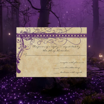 Medieval Renaissance Purple Faux Parchment  Invitation by samack at Zazzle