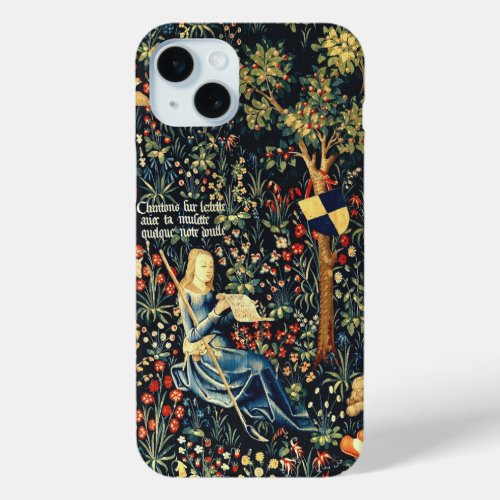 Medieval Renaissance Tapestry  Shepherds and Sheep iPhone 15 Plus Case