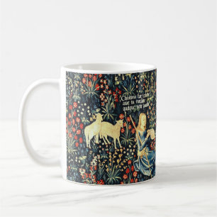 Medieval Renaissance Tapestry Shepherds and Sheep Coffee Mug