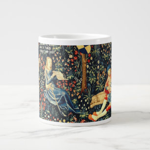 Medieval Renaissance Tapestry Shepherds and Sheep Giant Coffee Mug