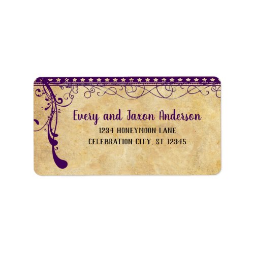 Medieval Renaissance Ultra Violet Return Address Label