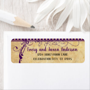 Medieval Renaissance Ultra Violet Return Address Label