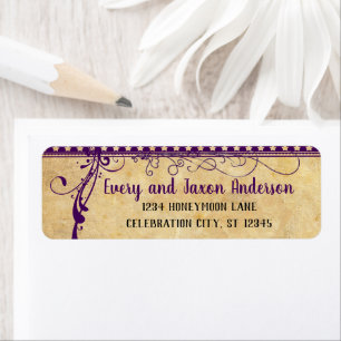 Medieval Renaissance Ultra Violet Return Address Label