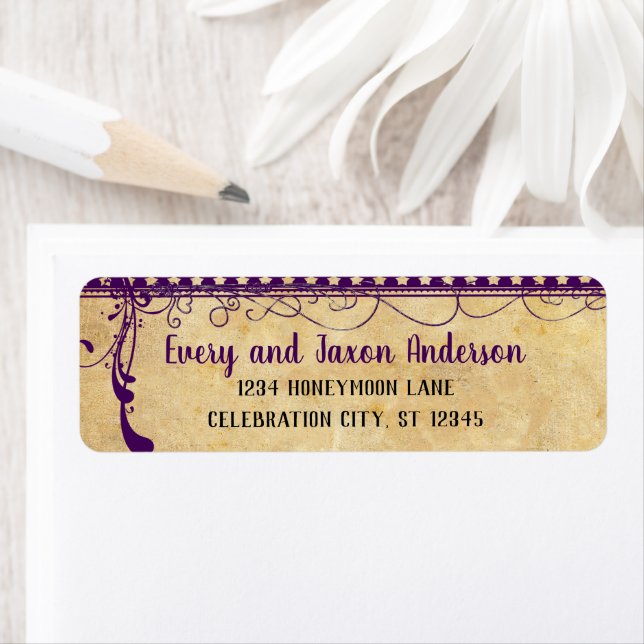Medieval Renaissance Ultra Violet Return Address Label (Insitu)