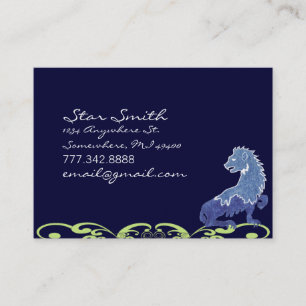 Medieval Renaissance Vintage Blue Lion Business Card