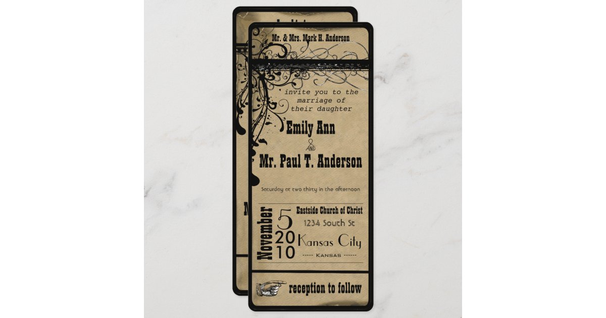 Medieval Renaissance Wedding Invitation 